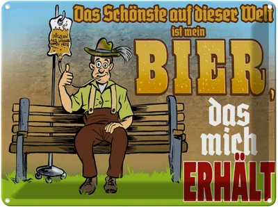Produktbild von vianmo Blechschild 30x40 cm Schönste auf dieser Welt Bier Spruch Zitat