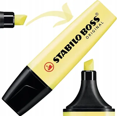 Zdjęcie produktu dla Zakreślacz - STABILO BOSS ORIGINAL Pastel - Pojedynczy długopis - pudrowy żółty