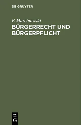 Produktbild von Bürgerrecht und Bürgerpflicht