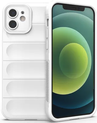Produktbild von iPhone 12 Hülle, Weich TPU Silikon Stossfest Anti-rutsch Schutzhülle für iPhone 12 Weiß