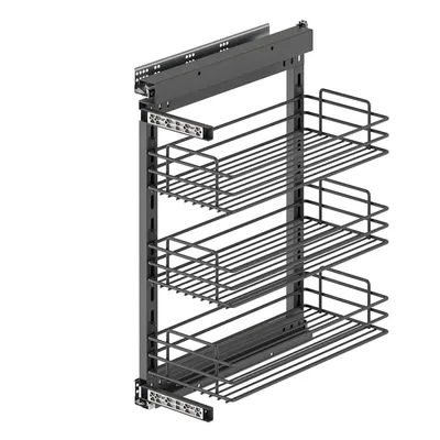 Produktbild von Emuca Auszugswagen TitanteStar mit Schließautomatik, Modul 300mm, Stahl, Anthrazitgrau
