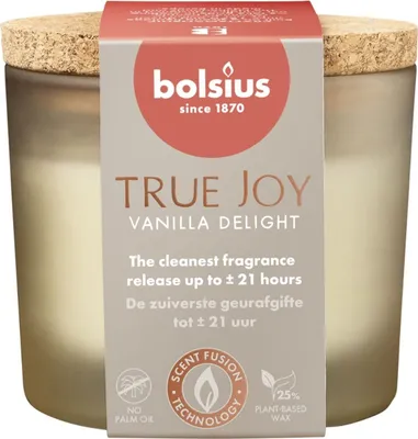 Obrázok produktu pre Nohel Garden Sviečka v skle TRUE JOY VANILLA DELIGHT d8x7cm s vôňou