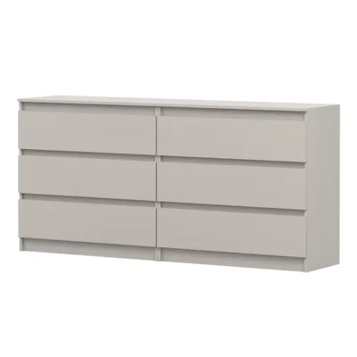 Produktbild von Kommode SOLO 6S II, Schlafzimmer, Sideboard Anrichte 180 cm Kaschmir/Kaschmir, sechs Schubladen, grifflos