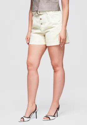 Produktbild von LARICA Shorts Damen hoch tailliert Relaxed Fit OW-ST-E0011 beige L