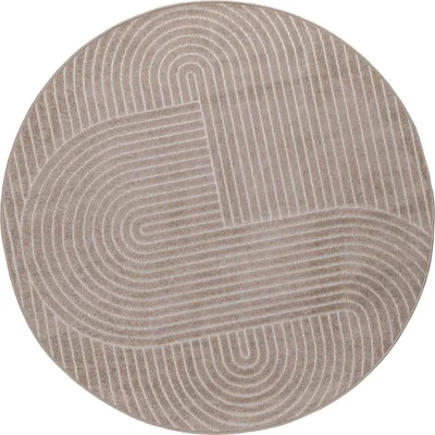 Obrázok produktu pre vidaXL Koberec PALMERAS Béžový Ø 120 CM Polyester