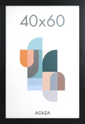 Produktbild von Bilderrahmen 40 x 60 cm mit bruchsicherem Plexiglas für Fotowand, großer Fotorahmen für Poster oder Bilder als Bilderwand Deko, Bilderrahmen schwarz