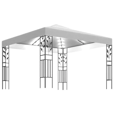 Produktbild von Pavillon mit LED-Lichterkette 3x3 m Weiß