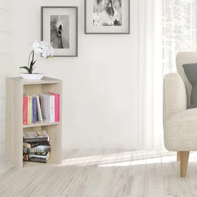 Produktbild von FineBuy Standregal Sonoma Holz 30x60x30 cm Modern Regal Klein Ablageregal Schmal Kleines Bücherregal 2 Ablagefächer Schmales Holzregal Nischenregal