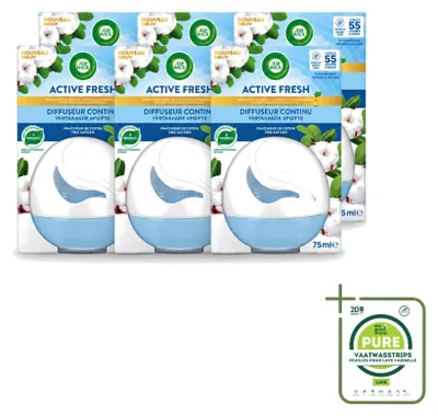 Zdjęcie produktu dla 6 sztuk odświeżacza powietrza Air Wick Deco Sphere, zapach bawełny, pojemność 75 ml - opakowanie zbiorcze