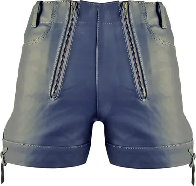 Produktbild von Bockle® Gray Pants Bockle® Cracker Pants Lederhose Leder Jeans Graue Shorts Pants kurze Lederhose, W38/L32
