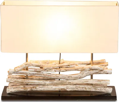 Produktbild von Lampe Tischlampe aus Holz Holzlampe Tischleuchte Treibholz 45cm hoch