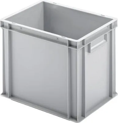 Produktbild von Eurobehälter mit geschlossenem Griff | HxBxT 32x30x40cm | 29 Liter | Grau | Eurobox, Transportbox, Transportbehälter, Stapelbehälter