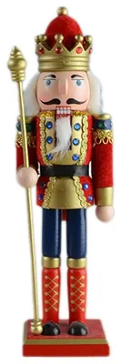 Produktbild von Klassischer Nussknacker „König“ – Traditionelle Weihnachtsdekoration (25cm)