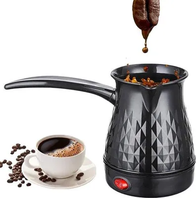 Image de Cafetière à induction 500 ml - cafetière de camping - utilisable à l'intérieur et à l'extérieur - noire