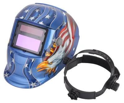 Image de Casque de soudage à assombrissement automatique, alimenté par énergie solaire, destiné aux soudeurs