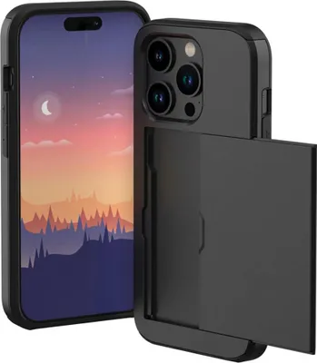 Image de imoshion Coque arrière avec porte-cartes pour l'Apple iPhone 15 Pro - Noir
