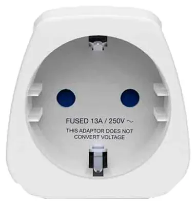 Produktbild von Travel Blue Schuko Netzadapter EU – UK 896 Schutzkontakt Reisestecker von Europa nach Großbritannien Stromadapter England Reiseadapter Ladegerät