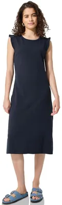 Produktbild von Street One Studio Midi-Kleid mit Rundhals in Unifarbe Maritime Blue 46