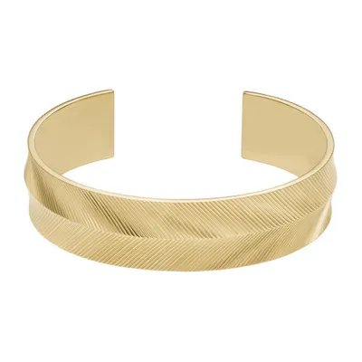 Produktbild von Fossil Damen Armreif Harlow aus Edelstahl, IP Gold