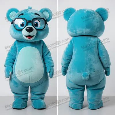 Obrázek produktu pro Modrý MASTICOT plyšový maskot medvěda brýlatého