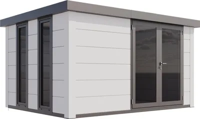 Produktbild von Telluria Metallgerätehaus Luminato 3930 weiß/weiß