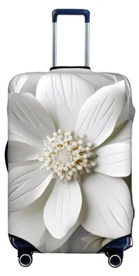 Produktbild von Gepäckabdeckung mit Blumenmuster, waschbar, dehnbar, kratzfest, Reisegepäckhülle, elastisch, passend für 45,7 - 81,3 cm, Schwarz, S, Schwarz, S