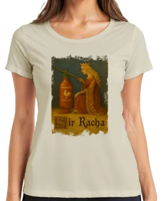 Produktbild von Sir Racha Sriracha Ritter Ritterschlag Königin Mittelalter Chili Damen T-Shirt, Natur, L