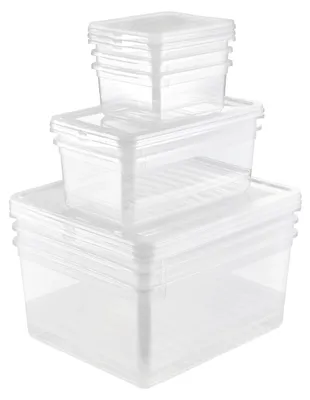 Produktbild von keeeper bea Aufbewahrungsboxen, 8-teiliges Set, Transparent
