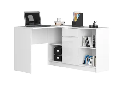 Obrázek produktu pro AKORD Furniture Factory OP0LZESBIAPOL, Bílá, 1 zásuvka/zásuvek, Lesklý, 6 police/polic, 1 dveře/dveří, 16 mm