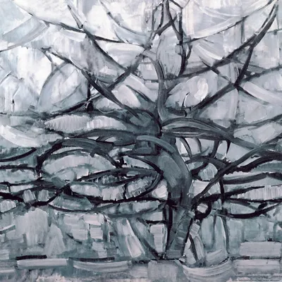 Produktbild von Piet Mondrian Kunstdruck Bild - Der Graue Baum, 1912 (70 x 70 cm)