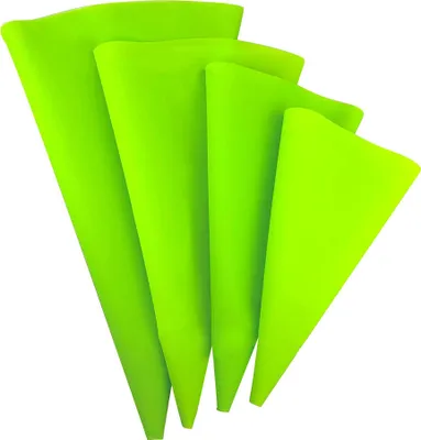 Produktbild von 4 Stück wiederverwendbare Silikon-Icing Piping Creme Spritzbeutel Düse DIY Kuchen Backen Werkzeug-Grün