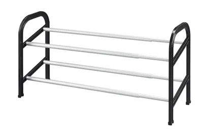 Produktbild von RUCO Schuhregal für 12 Paar Schuhe, Aluminium/Kunststoff, verstellbar in der Breite 66-119 cm, stapelbar, Germany