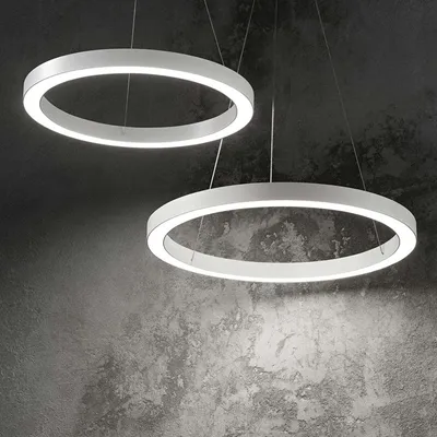 Produktbild von Ideal Lux LED Pendelleuchte Oracle Ø 50cm Weiß 211404 Rund