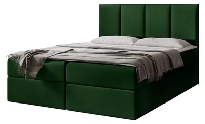 Produktbild von MIRJAN24 Boxspringbett Rebos, Ehebett mit zwei Bettkästen, Doppelbett mit Topper (Polo 889, Größe: 160x200 cm)