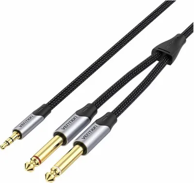 Immagine prodotto di Cavo audio da mini jack 3,5 mm a 2x 6,5 mm Vention BARHG 1,5 m (grigio)