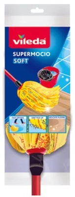 Zdjęcie produktu dla Vileda 4023103094192, Końcówka mopa, Czerwony, Żółty, Wiskoza, 1 szt.