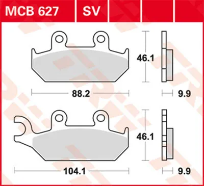 Produktbild von TRW Bremsbelagsatz MCB627 XT600E DJ02