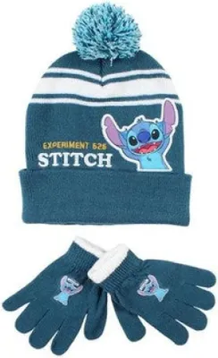 Produktbild von Disney Stitch Herbst 2 tlg Set Wintermütze Handschuhe Gr. 54/56