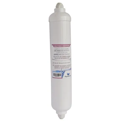 Produktbild von Aquawater – 104317 – Nachfilterkartusche für 5-Stufen-Umkehrosmoseanlage – Gegen Geschmack und Gerüche – aus pflanzlicher Aktivkohle – Hergestellt in Frankreich – Lebensdauer 6 Monate