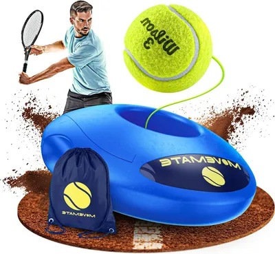 Productafbeelding van Tennis Trainer Set - Oefenpartner Tennis - Zelf Trainen - Flexibel met Water Basis - 25 cm - Groen
