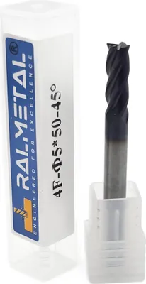 Immagine prodotto di Fresa in metallo duro integrale VHM 5 x 13 x 50 mm 4 taglienti 45 HRC!
