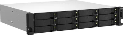 Produktbild von QNAP TS-1264U-RP - NAS-Server - 12 Schächte - Rack - einbaufähig - SATA 6Gb/s - RAID RAID 0, 1, 5, 6, 10, 50, JBOD, 60 - RAM 8 GB - 2.5 Gigabit Ethernet - iSCSI Support - 2U