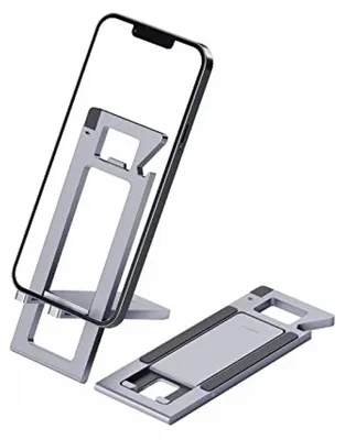 Zdjęcie produktu dla Wielofunkcyjna, składana, aluminiowa podstawa do telefonu, 5 w 1, z regulowanym kątem nachylenia