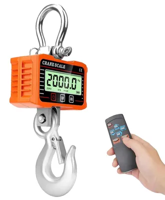 Image de Balance suspendue, capacité de charge de 2 000 kg, télécommande, orange