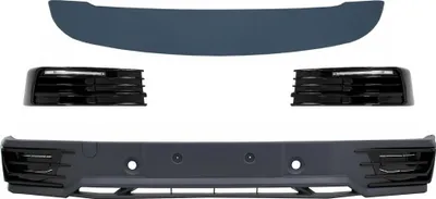 Produktbild von Stoßfänger Add-on Spoiler für VW Transporter T6 16+ LED Tagfahrlicht Dachspoiler.