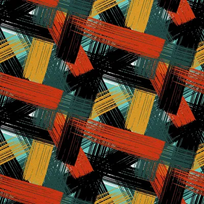 Image de DÉCORDS D'EXTÉRIEUR OXFORD - Motif peinture à carreaux avec un pinceau I DX002