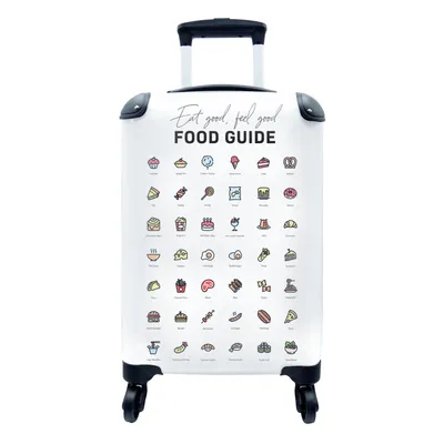 Produktbild von MuchoWow® Koffer Handgepäck Trolley Rollkoffer Kleine Reisekoffer mit 4 Rollen - Küche - Lebensmittel - Cabin Size < 55x40x23 cm & 55x40x20 cm - Fotokoffer - Kabinenkoffer - Boardgepäck - Reise-Box - Reisekoffer - Reisegepäck - Koffer mit Bild - Trolley für Kinder