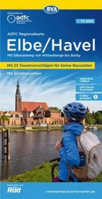 Produktbild von BVA ADFC Regionalkarte Elbe/Havel, mit Knotenpunkten 1:75.000