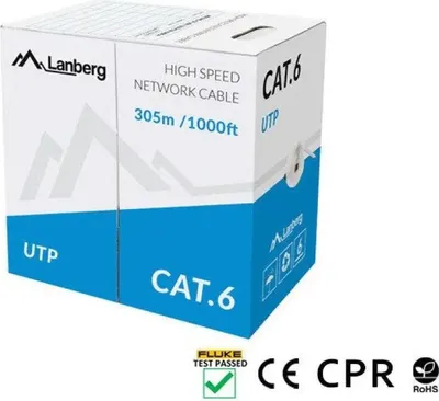 Zdjęcie produktu dla Lanberg LCF6-11CU-0305-S kabel sieciowy szary 305 m Cat6 F/UTP (FTP)