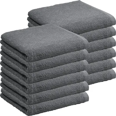 Produktbild von REDBEST Handtuch Oceanside" 12er-Pack anthrazit 50x100 cm"